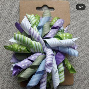 Apple Green Lavender Spiral Gymboree Color Inspired Girls Hair Bow Accessories
